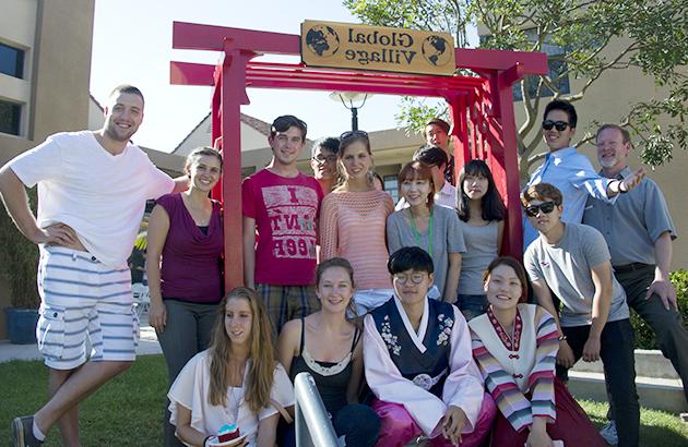 students gathered at village boxtop